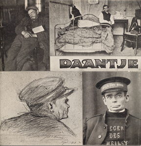 716815 Collage 'DAANTJE' op de voorpagina van de ‘Strijd Kreet’, officieel orgaan van het Leger des Heils in Nederland ...